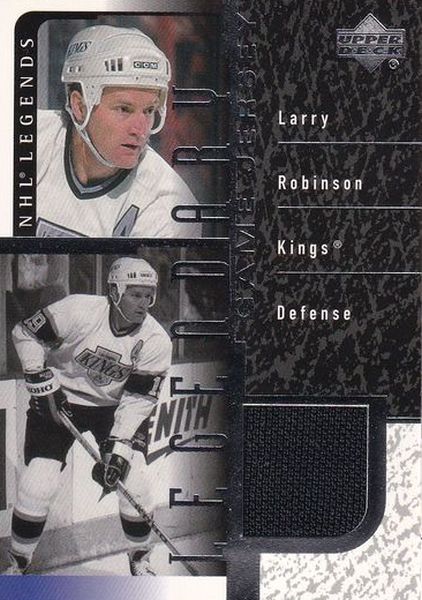 jersey karta LARRY ROBINSON 00-01 UD Legends Legendary Game Jersey číslo J-LR